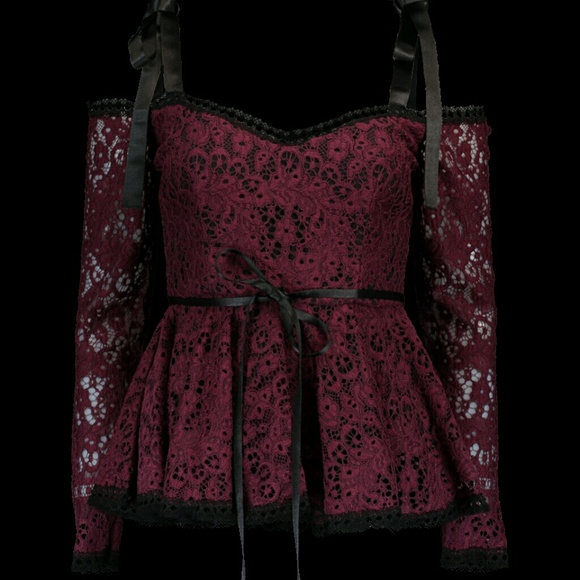 Alexis Tops - Alexis Burgundy Krysten Top M